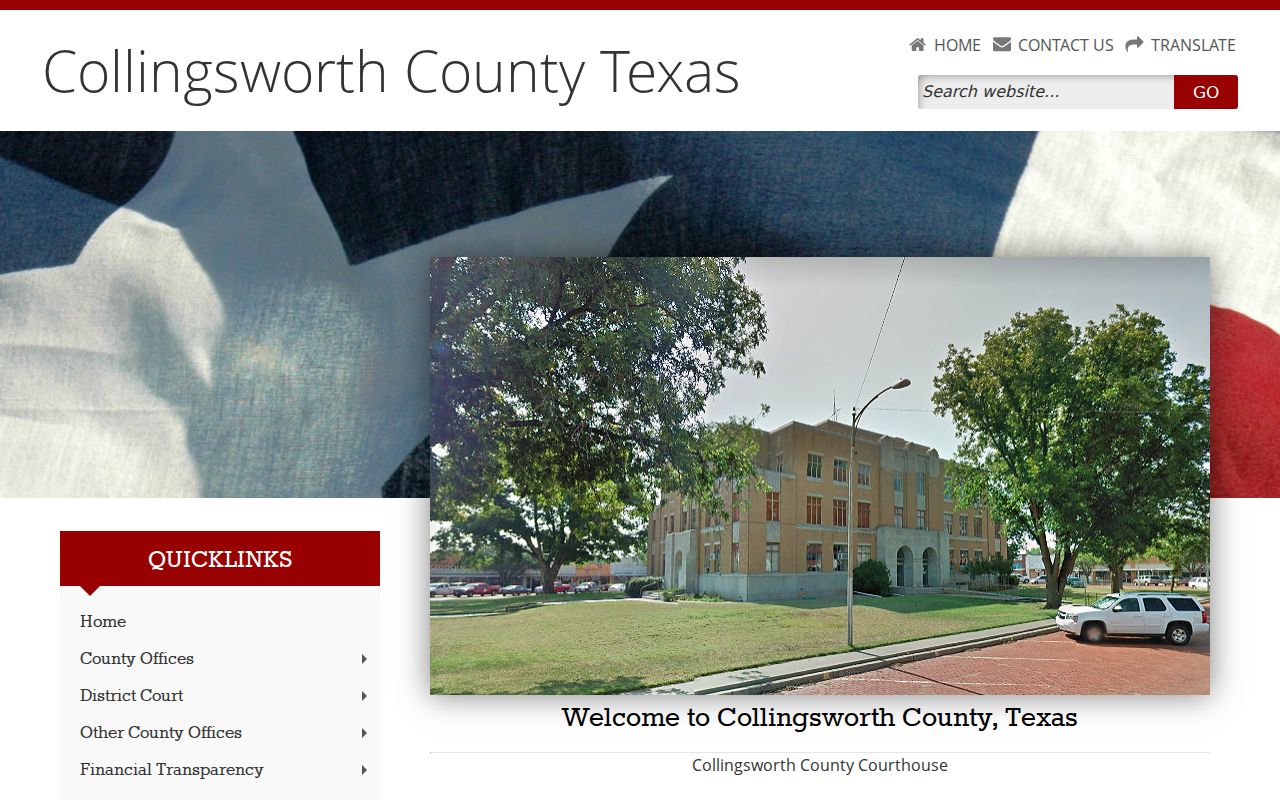 Collingsworth County warrant records: courthouse address source